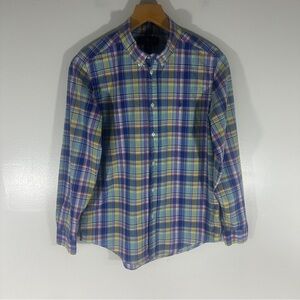 Polo by Ralph Lauren Plaid Cotton Button Down Shirt Boys Multi Colored 18-20